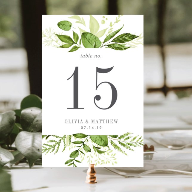 Wild Meadow | Personalised Table Number Card (Creator Uploaded)