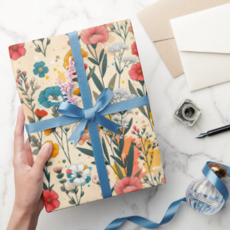 Wild Meadow Splash Wrapping Paper