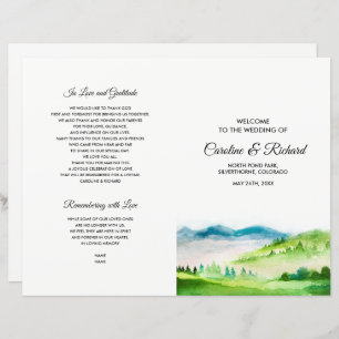 Wild Meadow Spring Mountain Wedding Programs