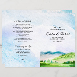 Wild Meadow Spring Mountain Wedding Programs