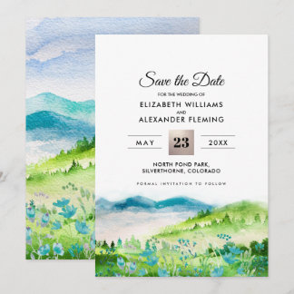 Wild Meadow | Spring Mountains Save the Date Cards