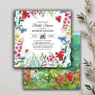Wild Meadow   Summer Forest Bridal Shower Invites