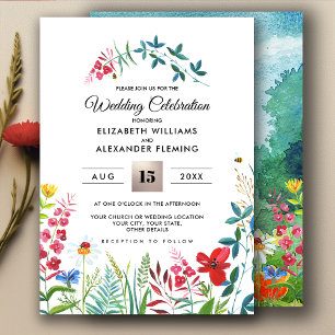 Wild Meadow Summer Forest Wedding Invitations