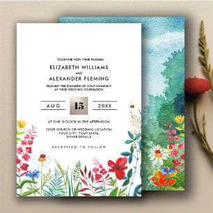 Wild Meadow Summer Forest Wedding Invitations
