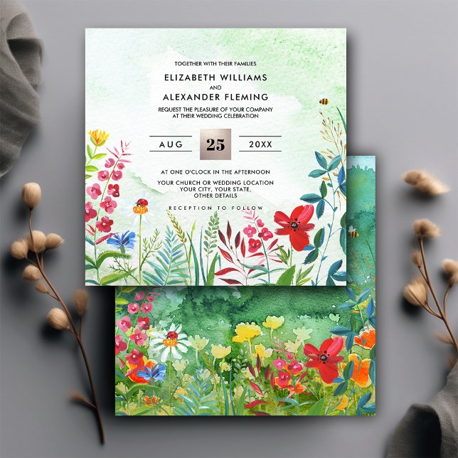 Wild Meadow | Summer Forest Wedding Invitations (Creator Uploaded)