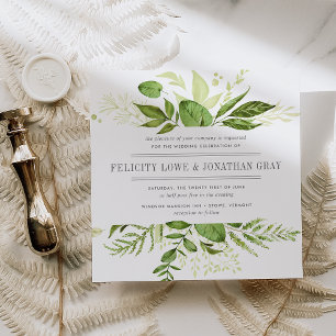 Wild Meadow Wedding Invitation   Square