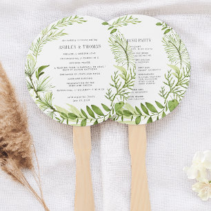 Wild Meadow Wedding Program Hand Fan
