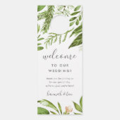 Wild Meadow Wedding Welcome/Do Not Disturb Door Hanger (Front)
