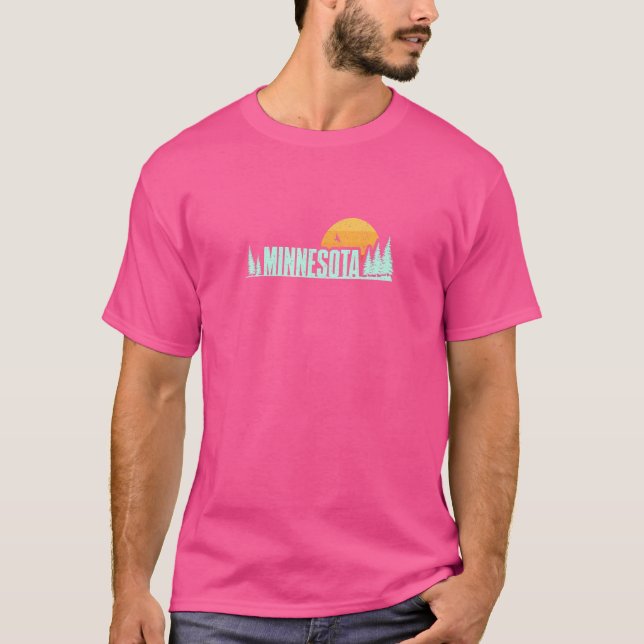 Wild Minnesota Map for proud Minnesotans T-Shirt (Front)