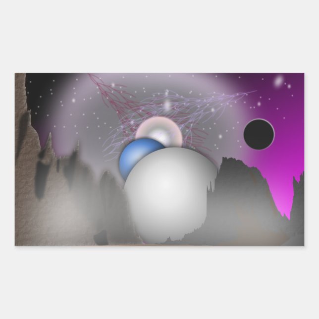 Wild Moon Space Art - Sticker (Front)