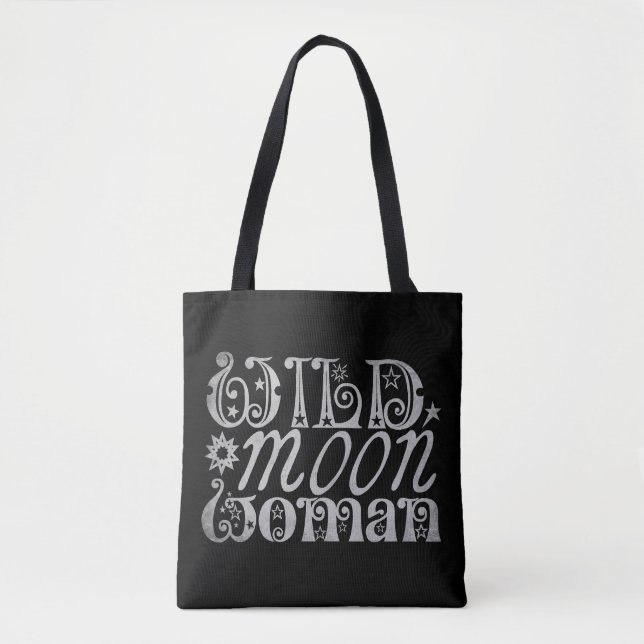 Wild Moon Woman Tote Bag (Front)
