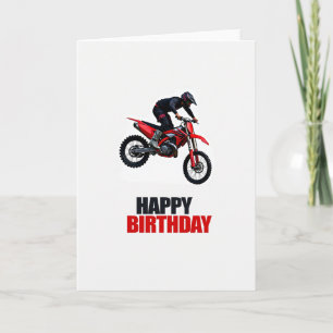 Wild Motorcycle Birthday Card