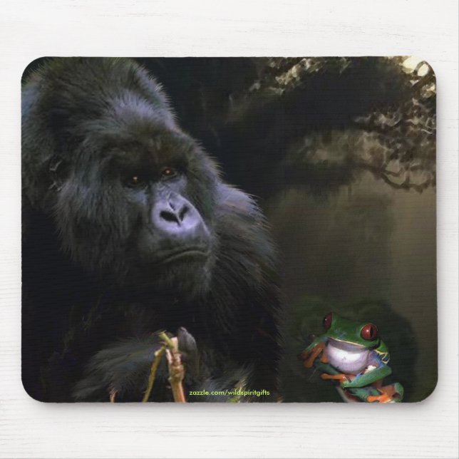 Wild Mountain Gorilla Wildlife-supporter Mousepad (Front)