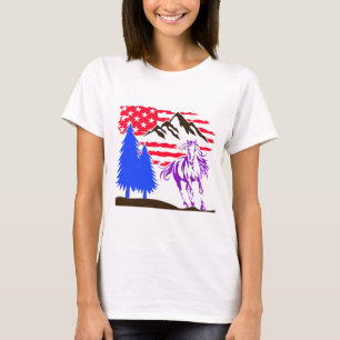 Wild Mountain Horse Galloping T-Shirt