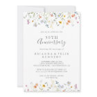 Wild Multicolor Floral 50th Wedding Anniversary