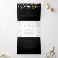 Wild Multicolor Floral Black Wedding