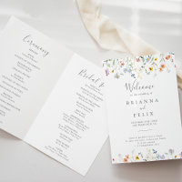 Wild Multicolor Floral Folded Wedding