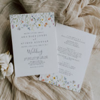 Wild Multicolor Floral Front & Back Wedding