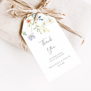 Wild Multicolor Floral Wedding Thank You Gift Tags