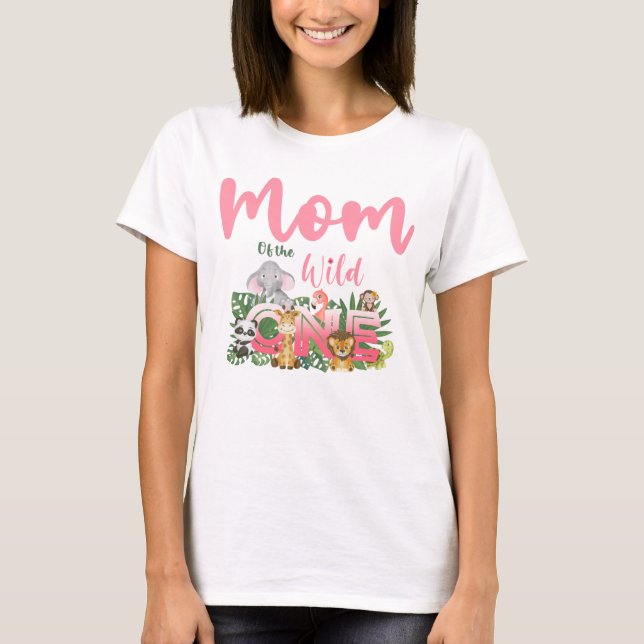 Wild Mum Jungle Safari Animals Family Matching T-S T-Shirt (Front)