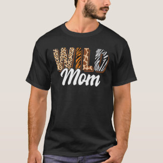 Wild Mum Zoo Born Two Be Wild B-Day Safari Jungle T-Shirt