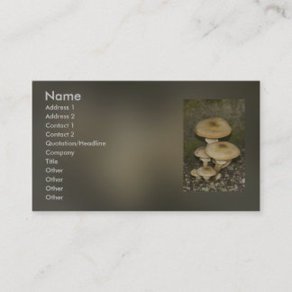 wild mushroom business card