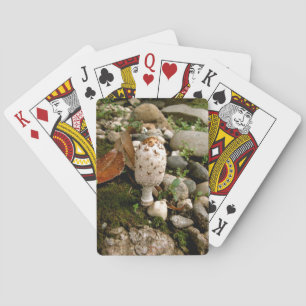 Wild Mushroom in a Mossy Knoll Playing Cards