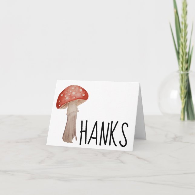 Wild Mushroom Thank You Card (Front)