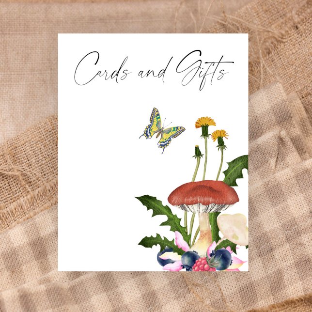 Wild mushrooms baby shower CARDS AND GIFTS Poster (Creator Uploaded)