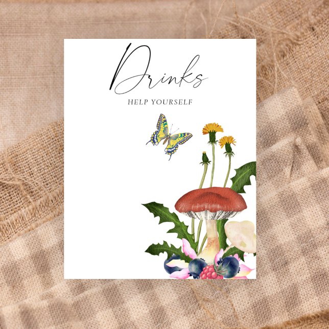 WILD MUSHROOMS BABY SHOWER Drinks Poster (Creator Uploaded)