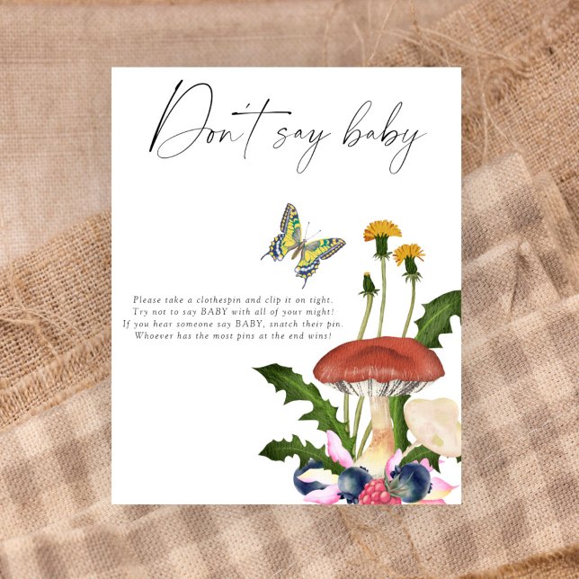 Wild mushrooms Don't say baby  Poster (Creator Uploaded)