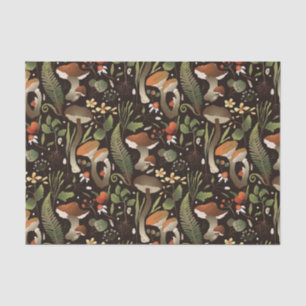 Wild Mushrooms, Forest Plants and Berries  Tissue Paper