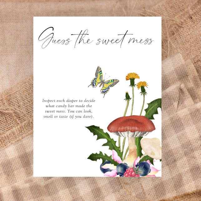 wild mushrooms Guess the sweet mess game Poster (Creator Uploaded)