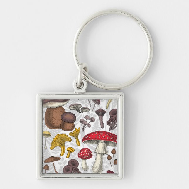 Wild mushrooms key ring (Front)