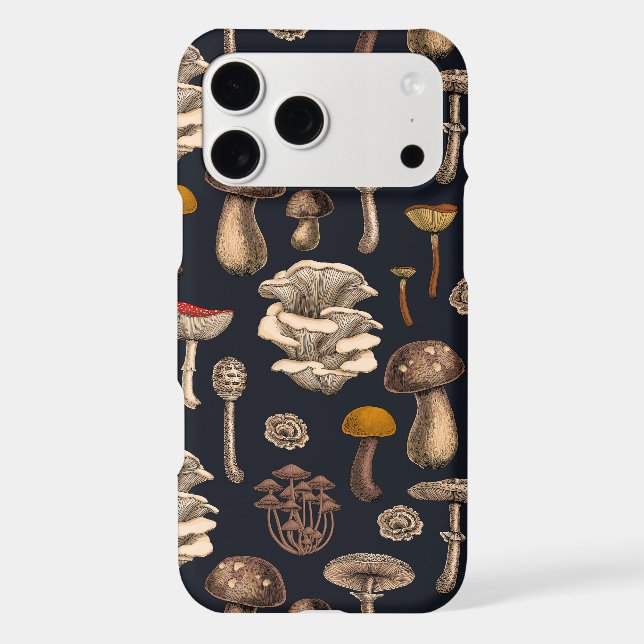 Wild Mushrooms  on graphite black (Back)