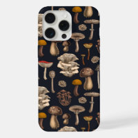 Wild Mushrooms on graphite black