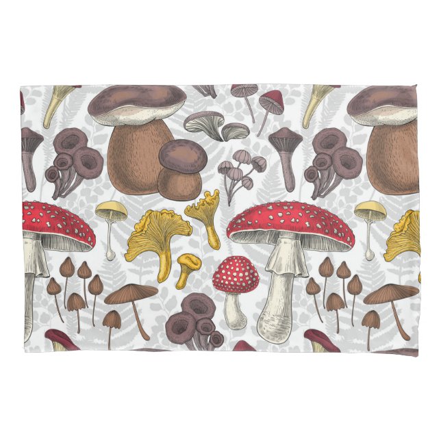Wild mushrooms pillowcase (Front)