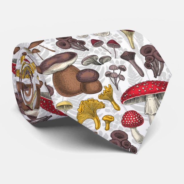 Wild mushrooms tie (Rolled)