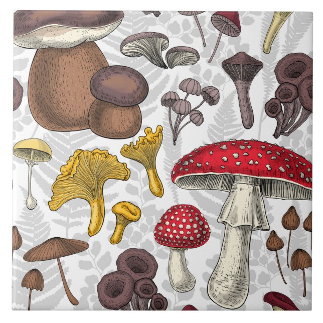 Wild mushrooms tile (Front)