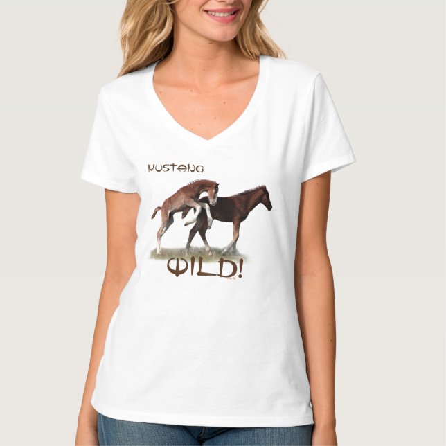 Wild Mustang Foals T-shirt  (Front)