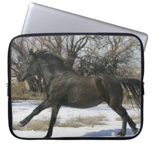 Wild Mustang Horse in the Snow 2 Laptop Sleeve