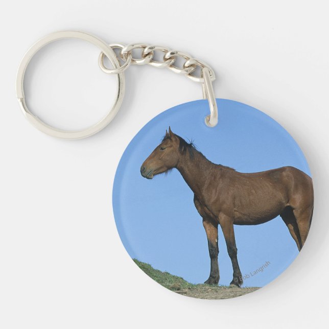 Wild Mustang Horse Key Ring (Front)