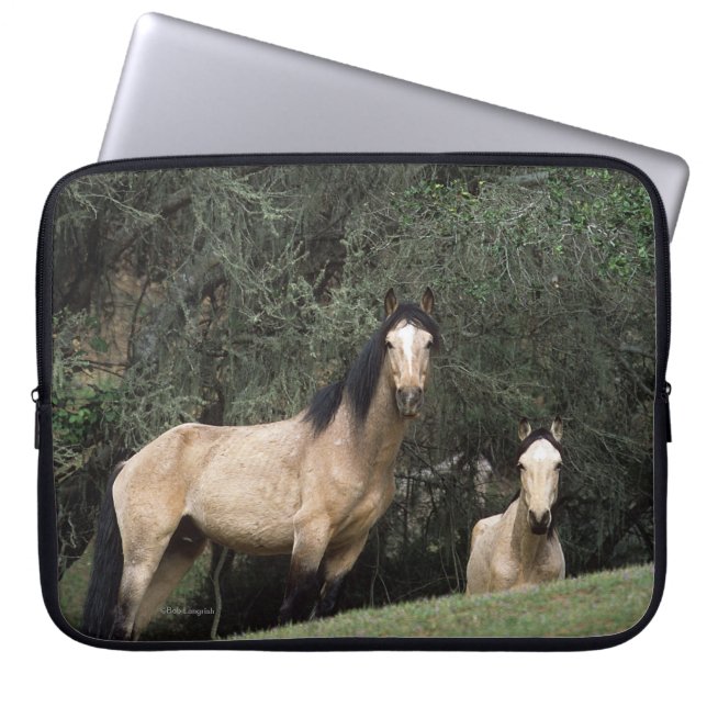 Wild Mustang Horses 6 Laptop Sleeve (Front)