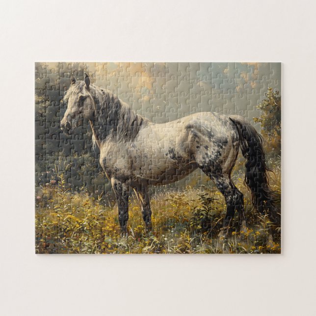 Wild Mustang Landscape Painting Jigsaw Puzzle (Horizontal)