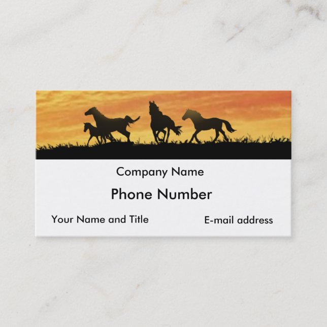 Wild Mustangs Business Card (Front)