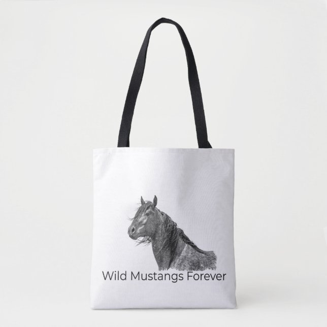 Wild Mustangs Forever Tote Bag (Front)