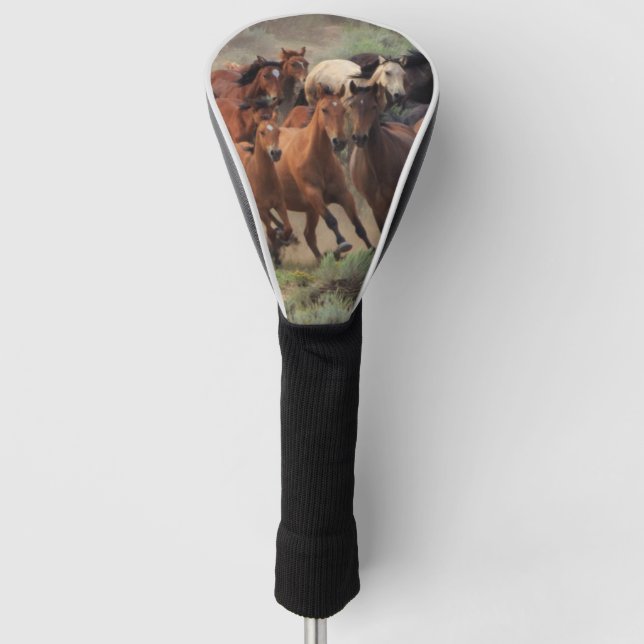 Wild Mustangs Golf Head Cover (Front)
