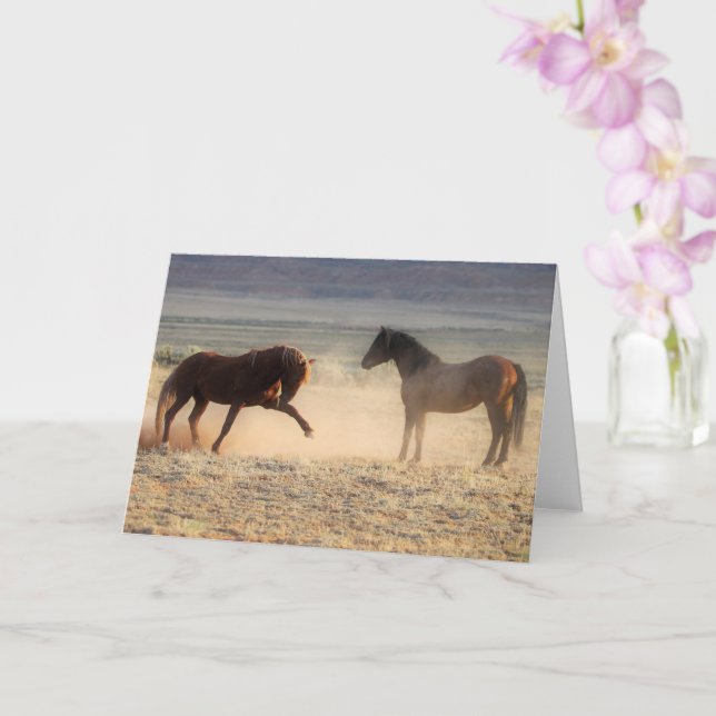 Wild Mustangs of the West Card (Orchid)