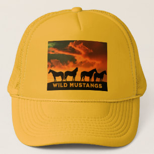 Wild Mustangs on the Horizon Trucker Hat