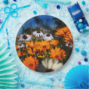 Wild Namaqualand flowers floral Paper Plate